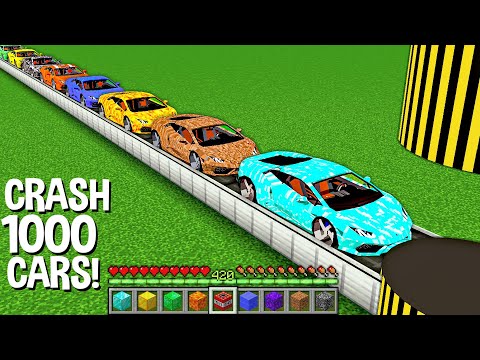 How to CRASH All CARS with This HYDRAULIC PRESS In Minecraft !?