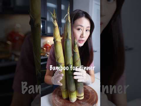 Cooking Chinese Bamboo for my kids! High fiber is great for everyone! #chinesefood #cookingbomb
