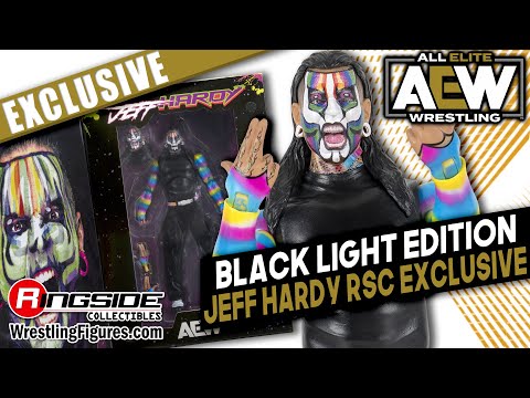 AEW Figure Insider: Jeff Hardy Black Light Edition AEW Jazwares Ringside Exclusive Wrestling Figure
