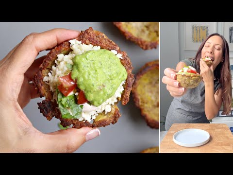 CESTAS DE PLATANO CON QUESO Y SALSA GUASACACA VENEZOLANA