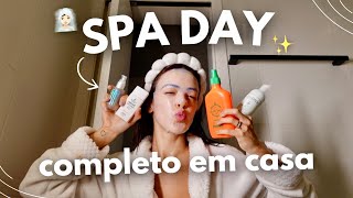 SPA DAY COMPLETO EM CASA | Cabelo, Skin care e corpo