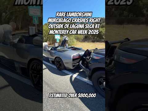 RARE Lamborghini Murcielago CRASHES at Monterey Car Week 2025 video credit :@DailyDrivenExotics