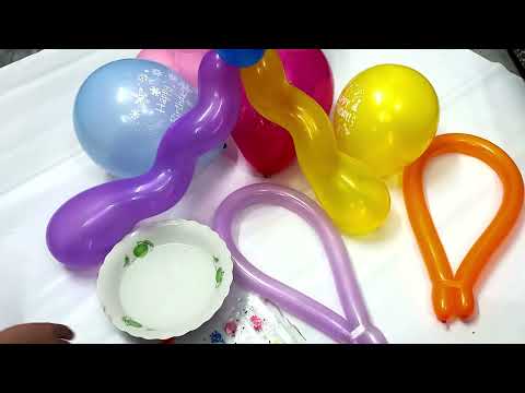 Sim sim balls horse lion Balloons water bowl snake balloon color ballon popping balloons Video #18