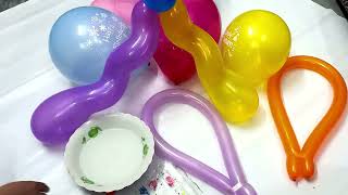 Sim sim balls horse lion Balloons water bowl snake balloon color ballon popping balloons Video #18