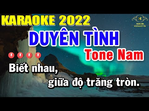 Duyên Tình Karaoke Tone Nam Nhạc Sống | Beat Mới Dễ Hát Âm Thanh Chuẩn | Trọng Hiếu