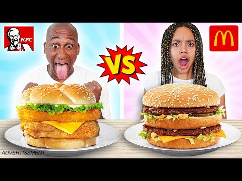 McDONALDS VS KFC REAL FOOD CHALLENGE!!