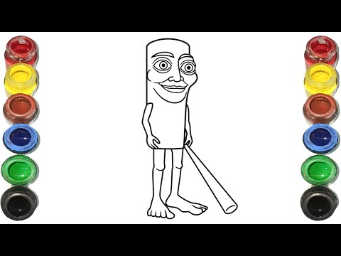 How to Draw Tung Tung Tung Sahur Drawing, Painting & Coloring for kids | Italian Brainrot Animals