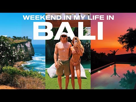 weekend in my life in BALI VLOG: (villa tour, surfing, shell hunting, beach swim, & more)