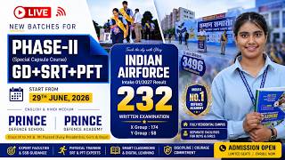 🔴 LIVE : Phase-II Batch Admission Open for Indian Air Force GD + SRT + PFT preparation.