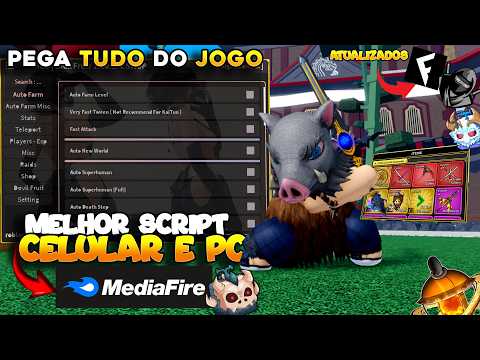 SAIU AGORA!!💥 NOVO SCRIPT BLOX FRUITS PARA CELULAR NOVAS FUNÇÕES AUTO FARM - (MOBILE e PC)