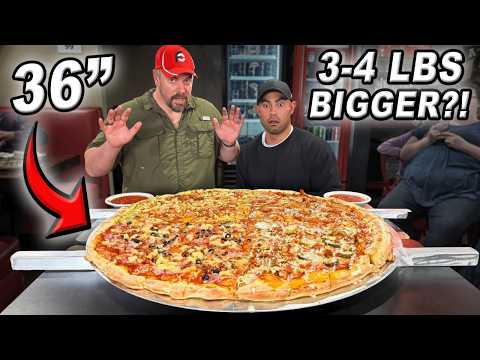 I Supersized Utah's Biggest 36-Inch "Monster" Pizza Challenge w/ @natefiggs