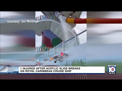 Water slide glass breaks onboard Royal Caribbean's Icon of the Seas