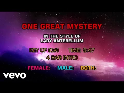 Lady Antebellum – One Great Mystery (Karaoke)