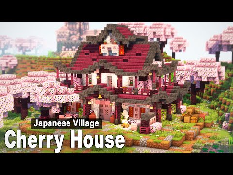 Minecraft: How to build a Japanese Cherry House | SimpleTutorial