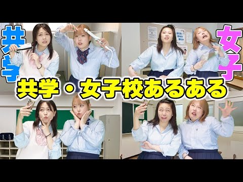 【共学vs女子高生】学校での過ごし方が天地の差すぎたwww