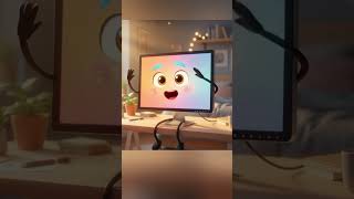 Funny Talking Monitor Animation | Cute 3D Cartoon AI Character (Pixar Style)