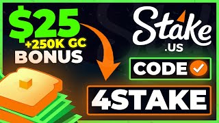 STAKE US PROMO CODE "4STAKE" — Free $25 Stake Cash + 250K Gold Coins! (stake us promo code review)