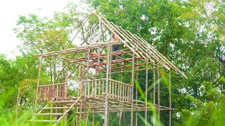 How to Build a Miniature Bamboo House with a Water Slide & Pool - 1