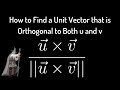 Cross Product and Vector Normalization
