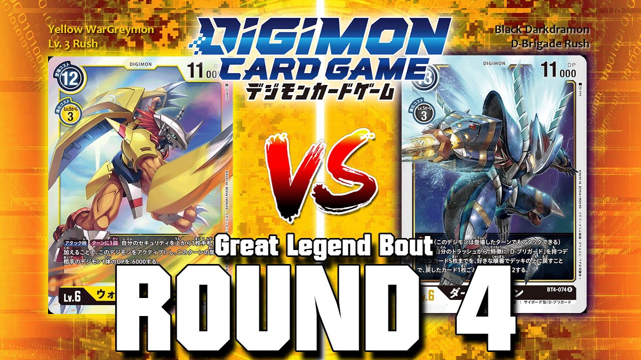 WarGreymon VS Darkdramon!! | Digimon Card Game: Great Legend Bout (Round 4)
