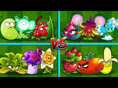 PvZ 2 Random 4 Best Team Plants Battlez - Who Will Win?