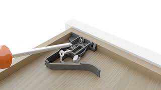 Futura Clip version with 1 way adjustable clip Drawer drilling four sided and fixing of the runner