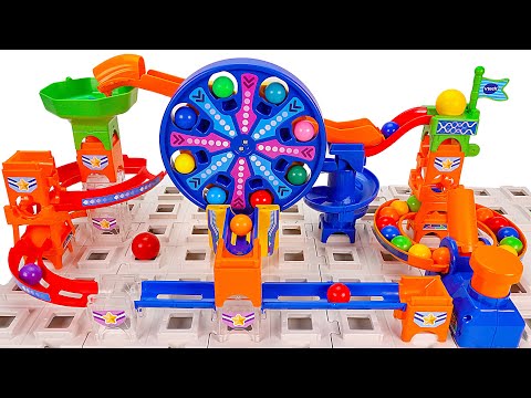 Marble Run Race ☆ HABA Slope, Dump Truck & Garbage Trucks #9