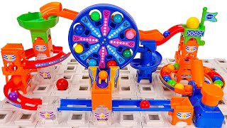 Marble Run Race ☆ HABA Slope, Dump Truck & Garbage Trucks #9
