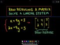 Matrix Row Operations and Solutions