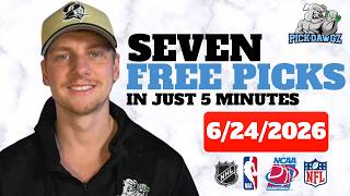 MLB Picks & Predictions For Today Wednesday 6/24/26 | FREE MLB Picks, Best Bets, and Predictions!