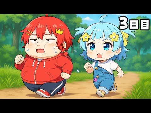 「太りすぎ...😨」デブになった友達にダイエットさせるマインクラフト💪✨【まいくら・マイクラ】