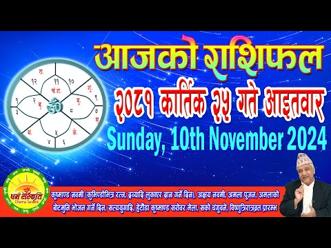 आजको राशिफल | २०८१ कार्तिक २५ गते आइतवार | November 10, 2024 | 2081 Kartik 25 | Aaja Ko Rashifal