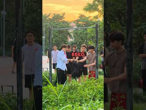 Học sinh ra công viên ✏️ , trò đùa balo 55kg  #sonhanma #calisthenics #publicreactin #reaction #fyp