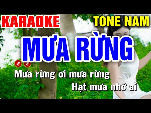 MƯA RỪNG Karaoke Liên Khúc Nhạc Sống Tone Nam  | Bến Tình Karaoke