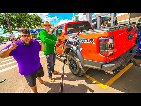 ENCHI O TANQUE DA MINHA RANGER RAPTOR PELA PRIMEIRA VEZ