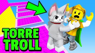 TROLLEO a MIS AMIGOS en la TORRE TROLL de ABRAZOS 🤣 HUG TROLL TOWER ROBLOX