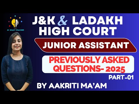 COURT KNOWLEDGE II PART -01 II J&K & LADAKH HIGH COURT II PREVIOUSLY ASKED MCQS #highcourt