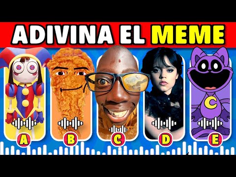 Adivina el Meme por la Canción 🎶🆕 Tenge Tenge🕺🏻Toothless🐉CatNap💜Chipi Chipi😺Pomni🎪Merlina👧🏻