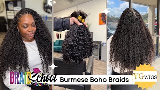 How to: Burmese Boho Ft. YGWigs | Braid School
