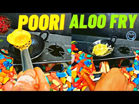 Poori And Aloo Fry 😋| Mini Kitchen Recipe |