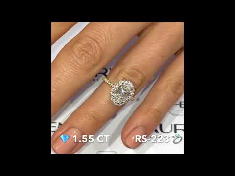 1.55 ct Oval Diamond Two-Tone Halo Ring