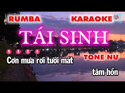 Tái Sinh Rumba Nhạc Sống Tone Nữ | Làng Hoa Karaoke