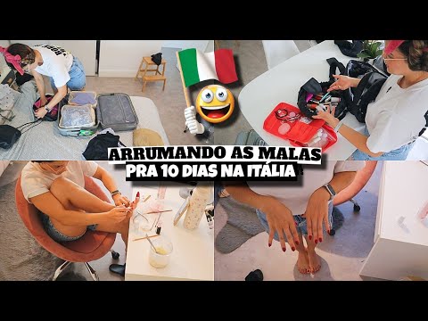 ARRUMANDO AS MALAS PRA FICAR 10 DIAS NA ITÁLIA, FIZ AS UNHAS e muito mais ♥ - Bruna Paula