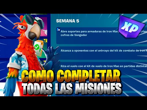 COMO COMPLETAR TODAS LAS MISIONES DE LA SEMANA 5 EN LA TEMPORADA 4 FORTNITE CAPITULO 5