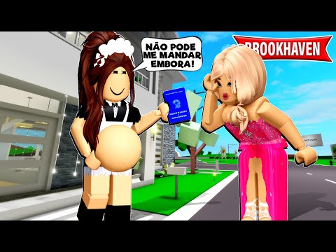 A EMPREGADA FINGIU ESTAR GRÁVIDA PRA NÃO SER MANDADA EMBORA | Historinhas Brookhaven Roblox