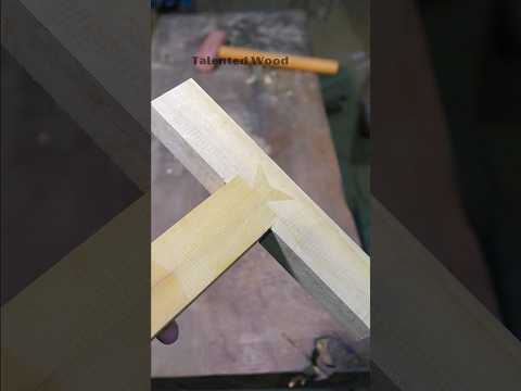 Simple T-shaped wood grafting #woodcarving #art #woodcaving #woodwork #diy