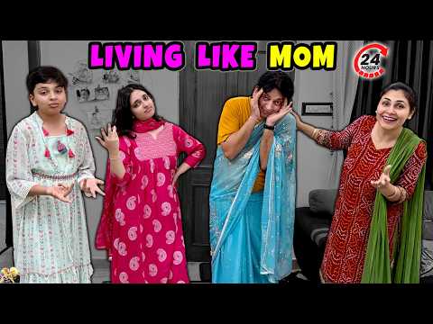 LIVING LIKE MOM | Following Mumma's routine for 24 Hours | Aayu and Pihu Show
