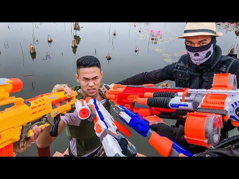 Superheroes Nerf: Captian X-Shot Nerf Guns Fight Against Criminal Group The War #3 + More Stories