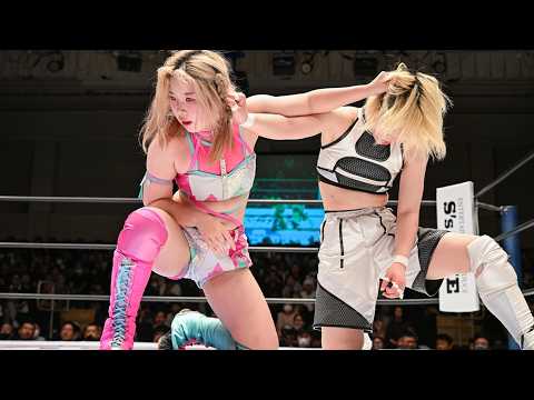 【スターダム】梨杏が自力初勝利なるか!?シングルマッチ 梨杏 vs 鉄アキラ 試合ハイライト!-6.8後楽園ホール大会-...