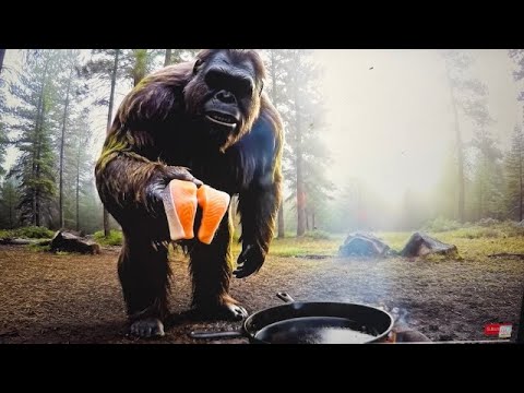 "Campfire Chaos with Bigfoot"veo3 #bigfoot #ai
